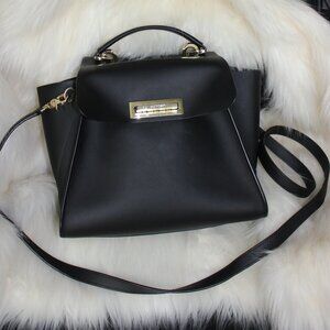 ZAC  Posen Women's Eartha Satchel, Black, Shoulder, tote One Size